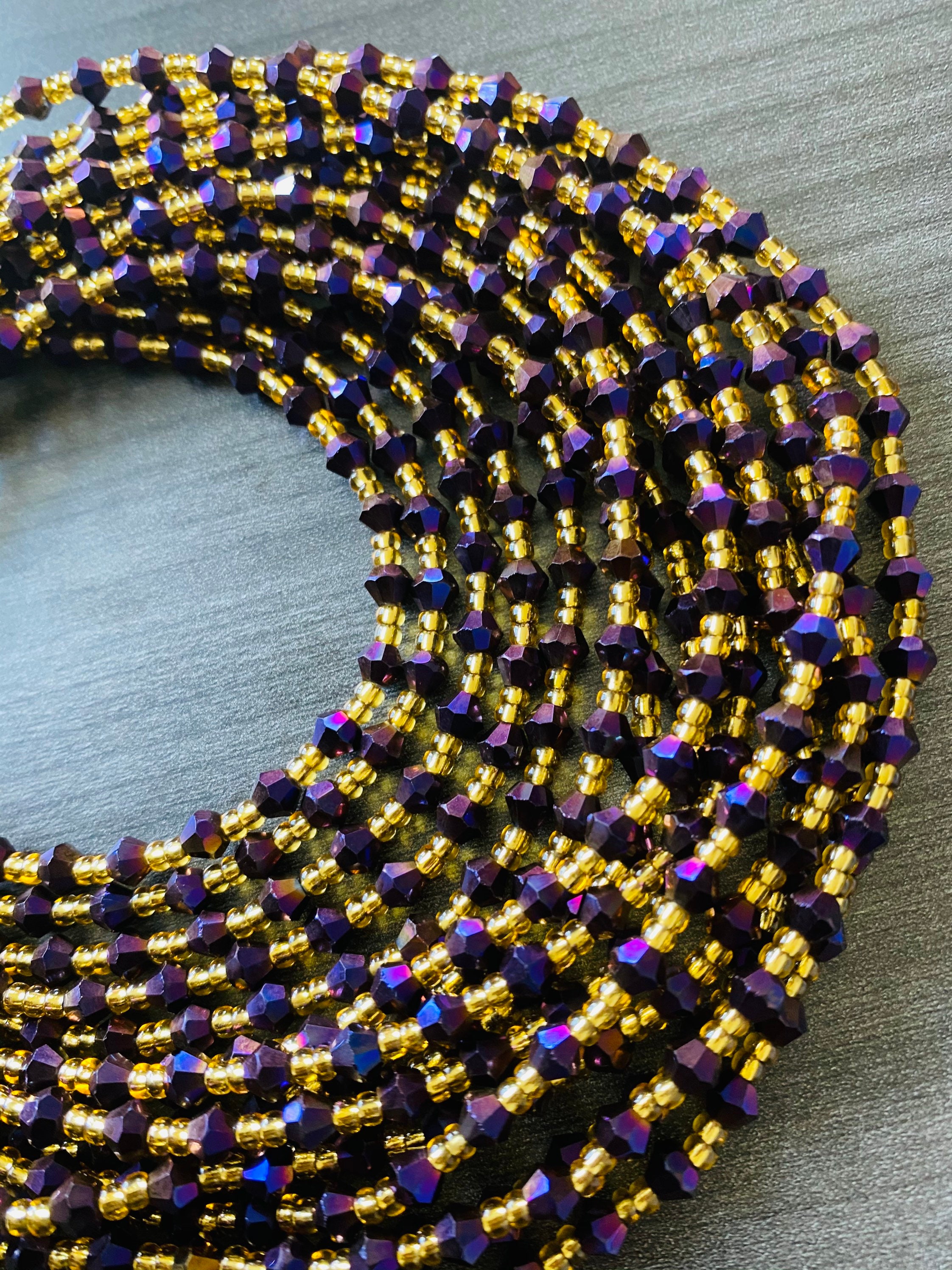 crystal belly beads
