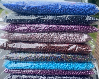 4mm- Size 6/0 Glass Beads, Seed Beads, DIY Jewelry Making Supplies, Mix Colors, Crafting Supplies, Bulk Beading Supplies, 450 grams per Pack