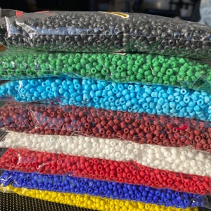 6/0- 4mm Frost Glass Beads, Frosted Beads, Bulk Beading Supplies, Glass Beads, DIY Jewelry Making, DIY Jewelry Making Supplies, Frosty Beads