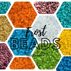 4mm Size 6/0 Frost Glass Beads, Frosted Beads, Bulk Beading Supplies, Glass Beads, DIY Jewelry Making, Jewelry Making Supplies, Frosty Beads