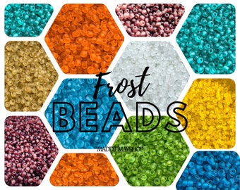 4mm Size 6/0 Frost Glass Beads, Frosted Beads, Bulk Beading Supplies, Glass Beads, DIY Jewelry Making, Jewelry Making Supplies, Frosty Beads