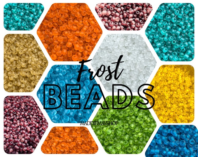 4mm Size 6/0 Frost Glass Beads, Frosted Beads, Bulk Beading Supplies, Glass Beads, DIY Jewelry Making, Jewelry Making Supplies, Frosty Beads