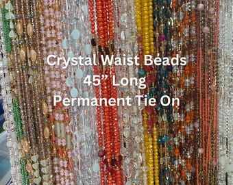 Luxury Crystal Waist Beads, African WaistBead, Belly Bead, - Handmade luxury waistbead,  Body Jewelry, Boho, beaded Jewelry,  Tie On