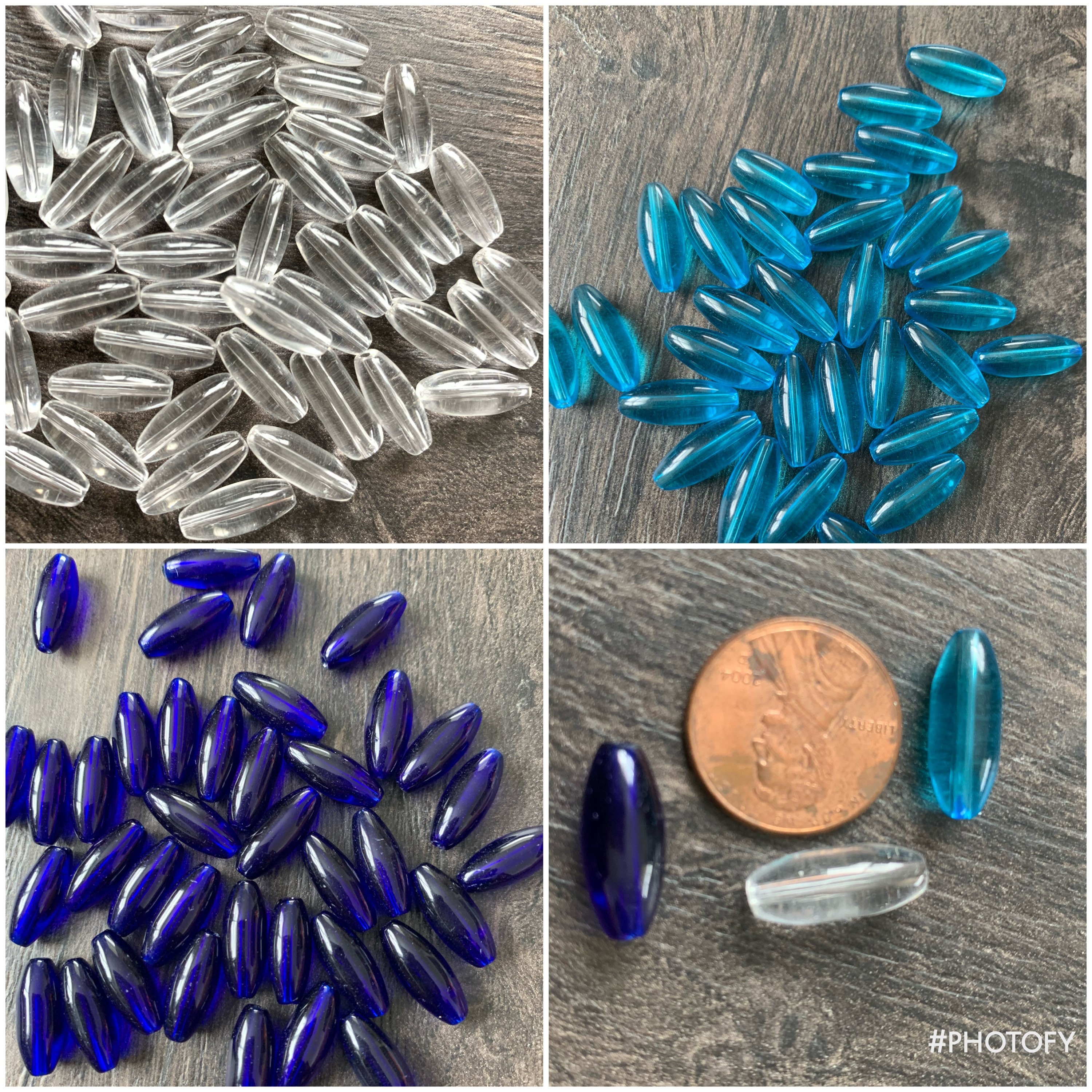 Rice Beads for Jewelry making, Bead Spacer, Decorative beads . Appr 25 per pack.