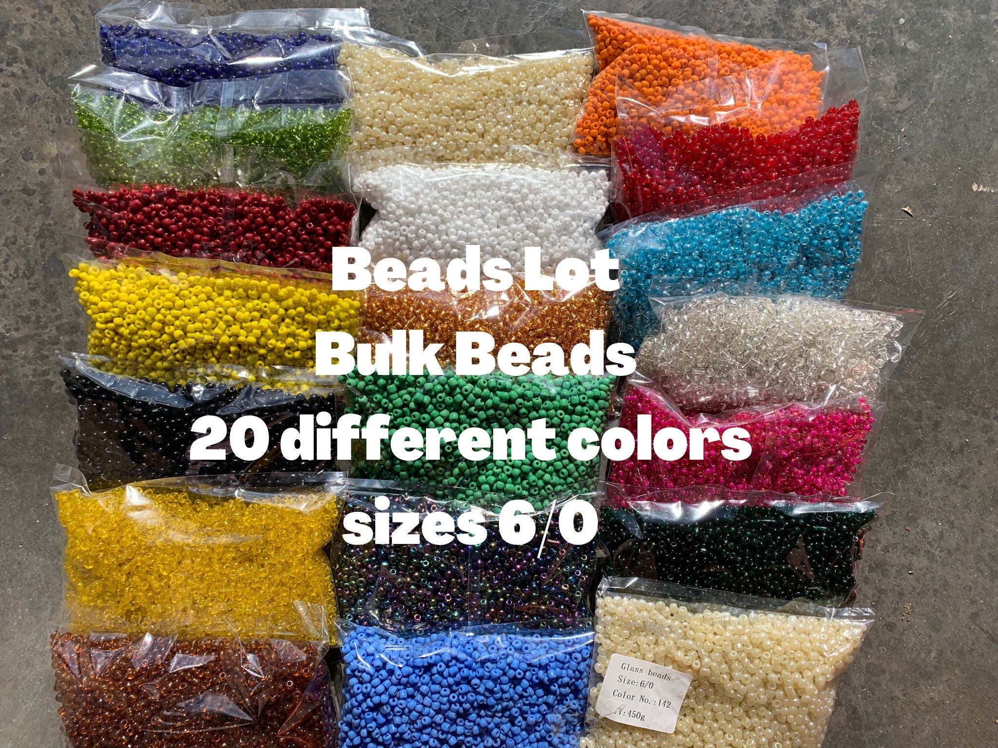 6/0 Bulk Glass Beads, Seed Beads, DIY Jewelry Making Supplies