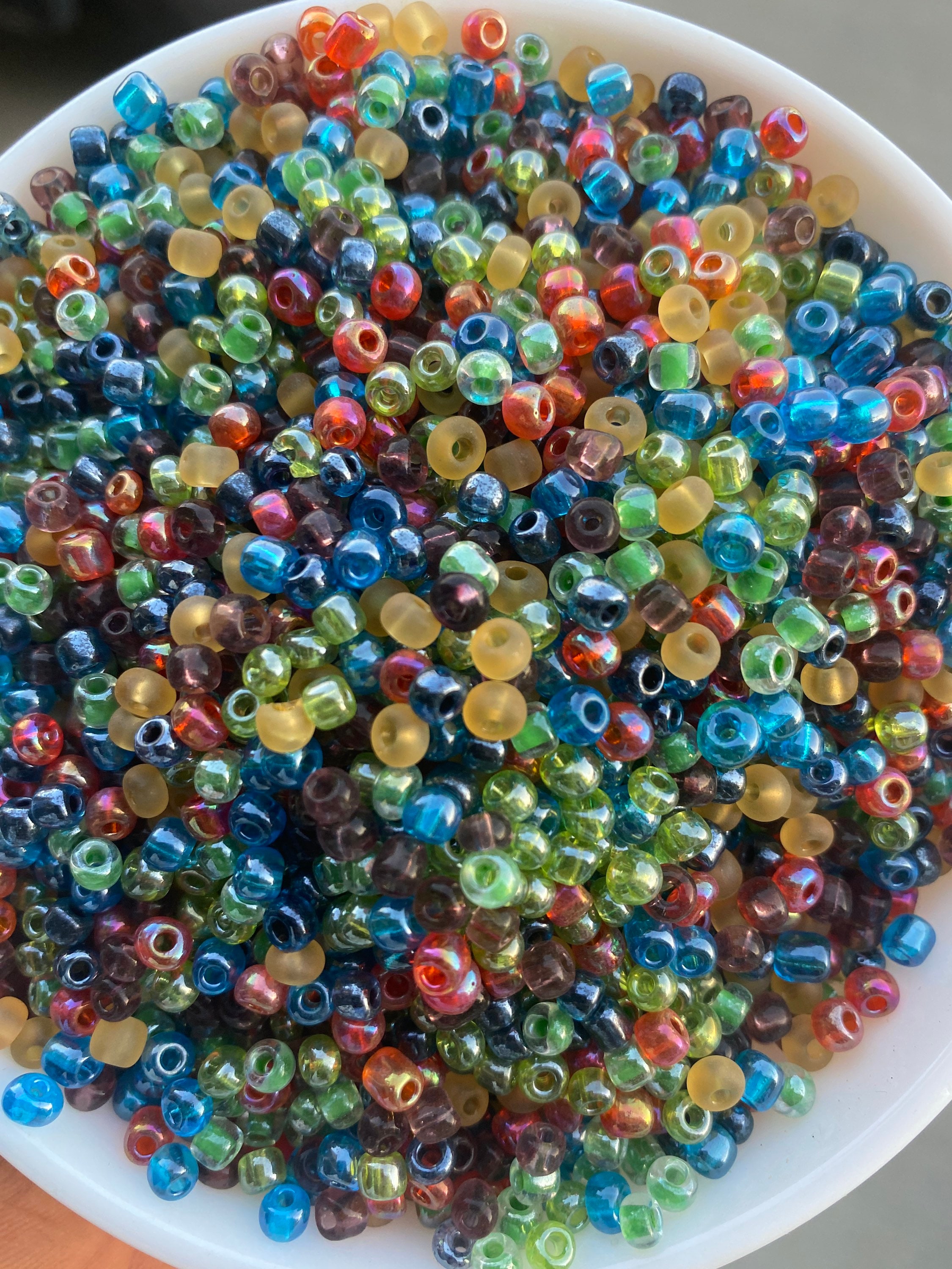 6/0 Glass Beads, Seed Beads, DIY Jewelry Making Supplies, Assorted Colors,  Crafting Supplies, Bulk Beading Supplies, 450 grams per Pack