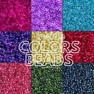 6/0- 4mm Inside Colors: Glass Beads, Seed Beads, DIY Jewelry Making Supplies, Crafting Supplies, Bulk Beading Supplies, 450 grams per Pack