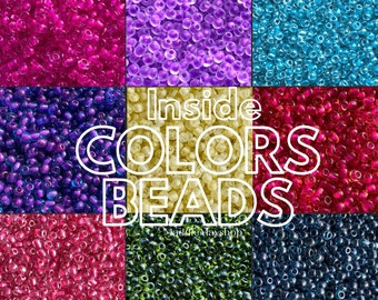 6/0- 4mm Inside Colors: Glass Beads, Seed Beads, DIY Jewelry Making Supplies, Crafting Supplies, Bulk Beading Supplies, 450 grams per Pack