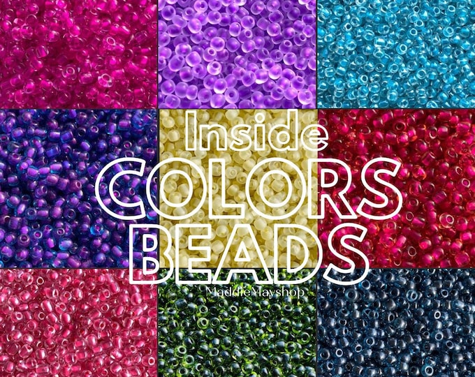 6/0- 4mm Inside Colors: Glass Beads, Seed Beads, DIY Jewelry Making Supplies, Crafting Supplies, Bulk Beading Supplies, 450 grams per Pack