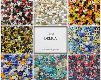 Delica beads, Toho Delica beads, Beads for jewelry making, dress making, 15 grams