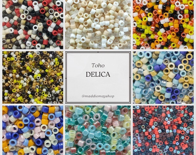 Delica beads, Toho Delica beads, Beads for jewelry making, dress making, 15 grams
