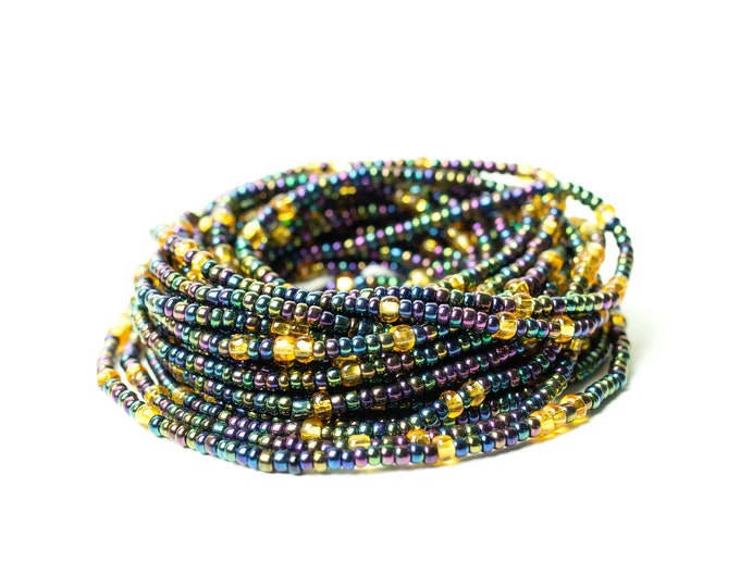 Muli-colored Waist Bead, Waist Bead, Belly Chain, Beaded Body Jewelry, Handmade waist Accessory, Gift for her, African Waist Bead, Tie On