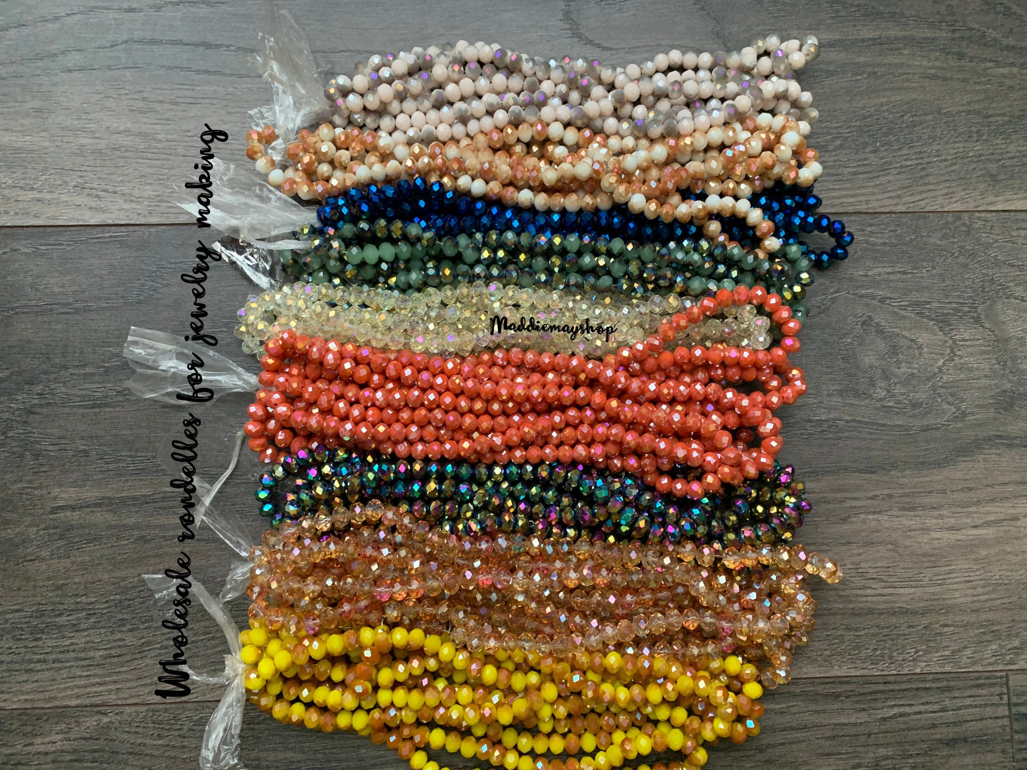 Wholesale 8mm Rondelle Crystals for Jewelry making Bead spacers Chinese crystals variety of colors