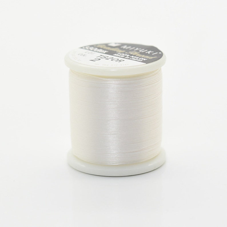 May include: White spool of Miyuki Super Durable thread, 100% nylon, size TB20#2.