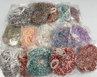 Waist Beads Wholesale, Bead Size 11/0, Tie on waist beads, African waistbeads, Tie On- waist beads, wholesale waist beads, 45”-50”,