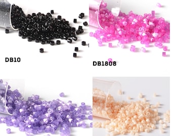 11/0 Miyuki Delica, D1809, DB1,  DB1808, DB1492, DB10 Delica Beads, Embroidery beads, Japanese seed beads- 5 Grams