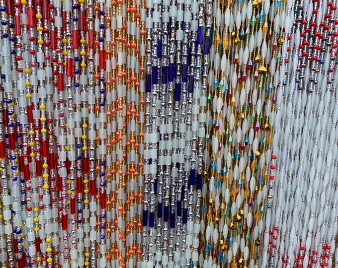 Glow in the dark Wholesale Waistbeads, Tie on waist beads, Ghana waist beads, wholesale waist beads, bulk waist beads, 45”-52”