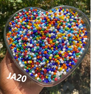 4mm- Size 6/0 Glass Beads, Mix Seed Beads, DIY Jewelry Making Supplies, Mix Colors, Crafting Supplies, Bulk Beading Supplies, 450 grams