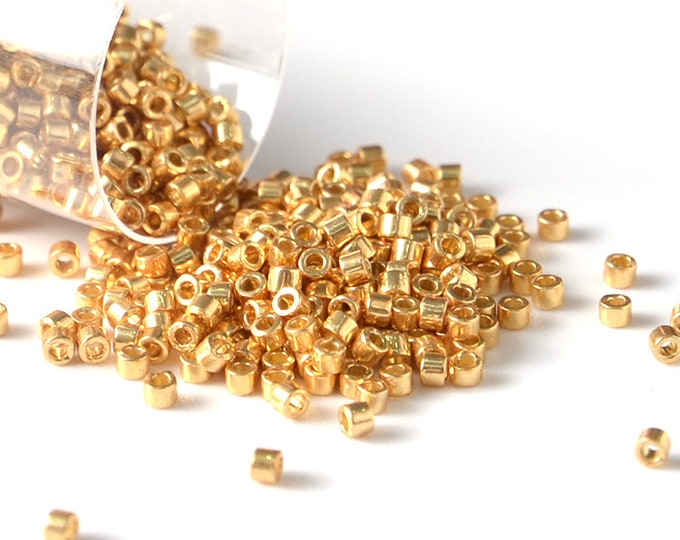 Miyuki Delica Gold Duracoat D11-1832 | 11/0 DB1832, Gold Plated,  Delica Beads, Embroidery beads, Japanese seed beads- 5 Grams