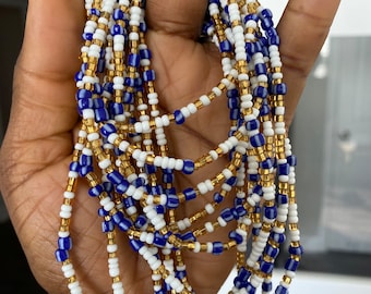 Muli-colored Waist Bead, Waist Bead, Belly Chain, Beaded Body Jewelry, Handmade waist Accessory, Gift for her, African Waist Bead, Tie On