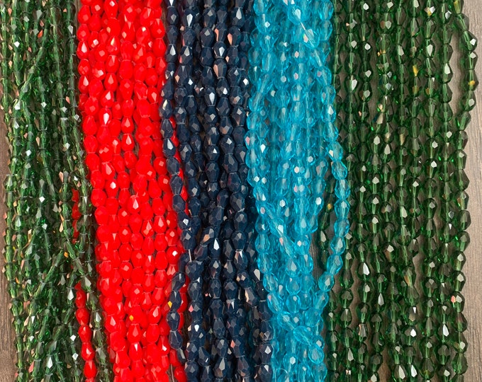 Drop Shape 5*7mm Crystals for Jewelry making,Bead spacers, Faceted, variety of colors