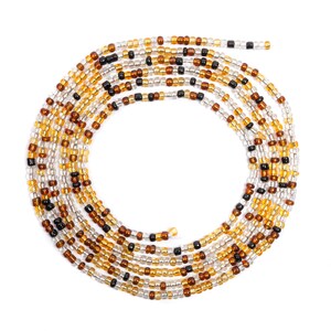 Waist Bead,Earth Tone Waist Bead, Belly Chain, Beaded Body Jewelry, Handmade, Gift for her, African Waist Bead, Tie On 45”- 50”