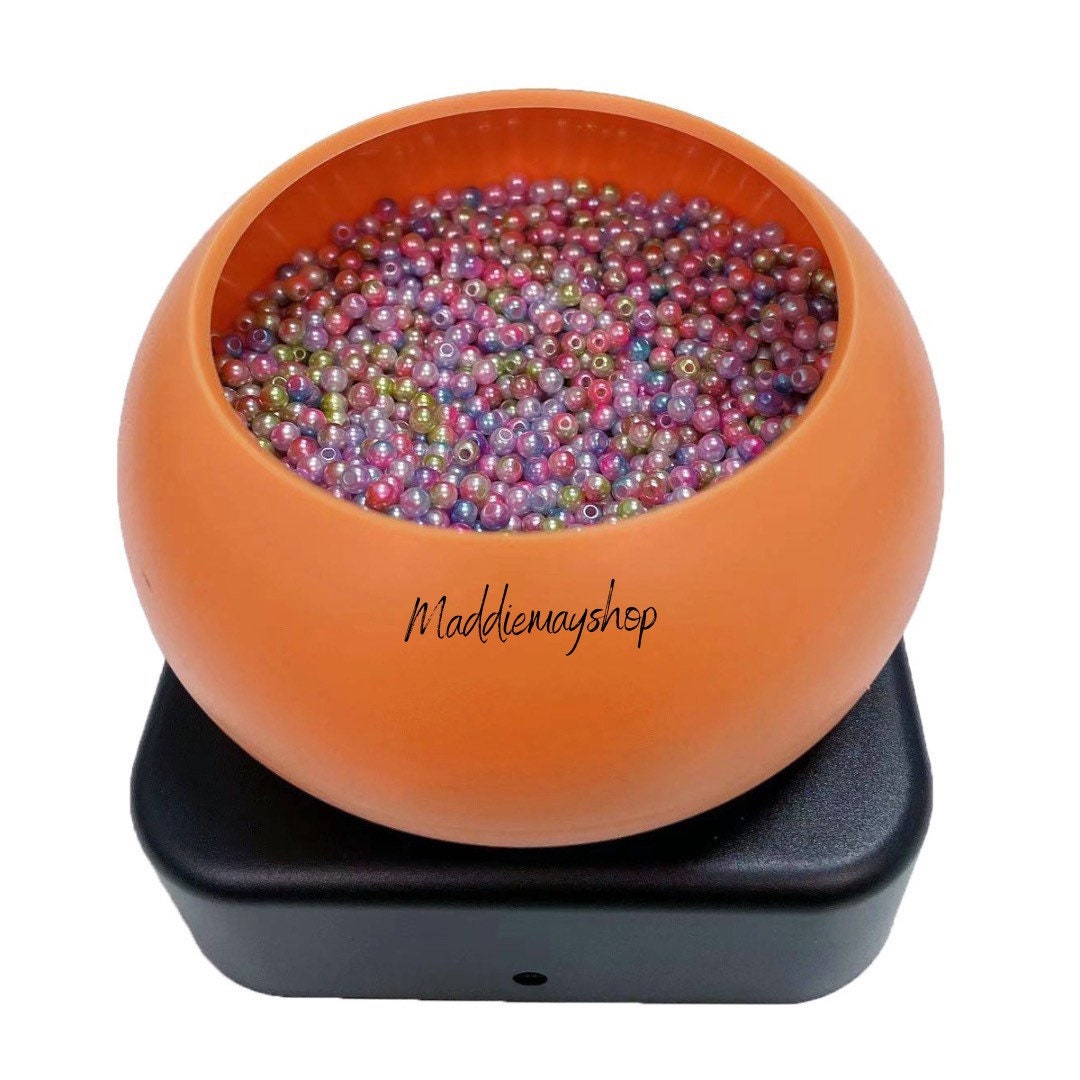 Electric Bead Spinner Bowl With Clamshell Design - Large Capacity Bead Loader For Jewelry Making