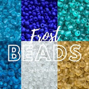 4mm- Size 6/0 Frost Glass Beads, Frosted Beads, Bulk Beading Supplies, Glass Beads, DIY Jewelry Making, Jewelry Making Supplies, Frosty Bead