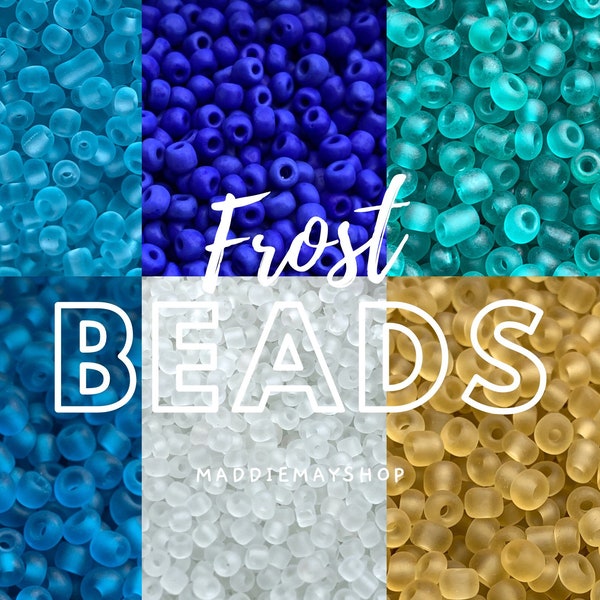 4mm- Size 6/0 Frost Glass Beads, Frosted Beads, Bulk Beading Supplies, Glass Beads, DIY Jewelry Making, Jewelry Making Supplies, Frosty Bead