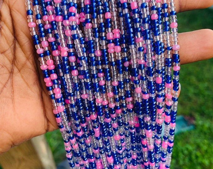 Muli-colored Waist Bead, Waist Bead, Belly Chain, Beaded Body Jewelry, Handmade waist Accessory, Gift for her, African Waist Bead, Tie On
