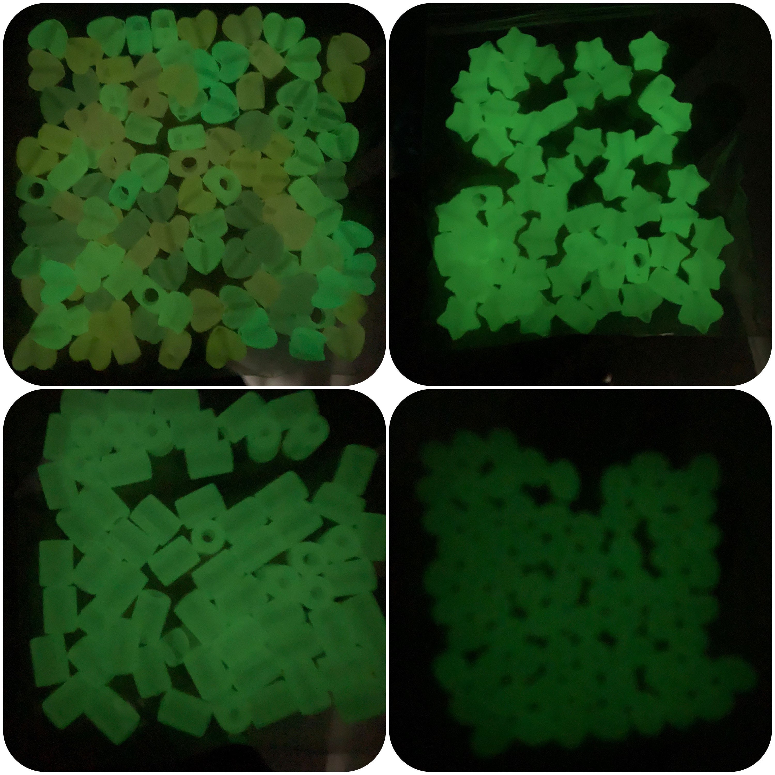 GlowInThe Dark Beads for Jewelry making, Bead Spacers, Decorative beads to match Glass Beads