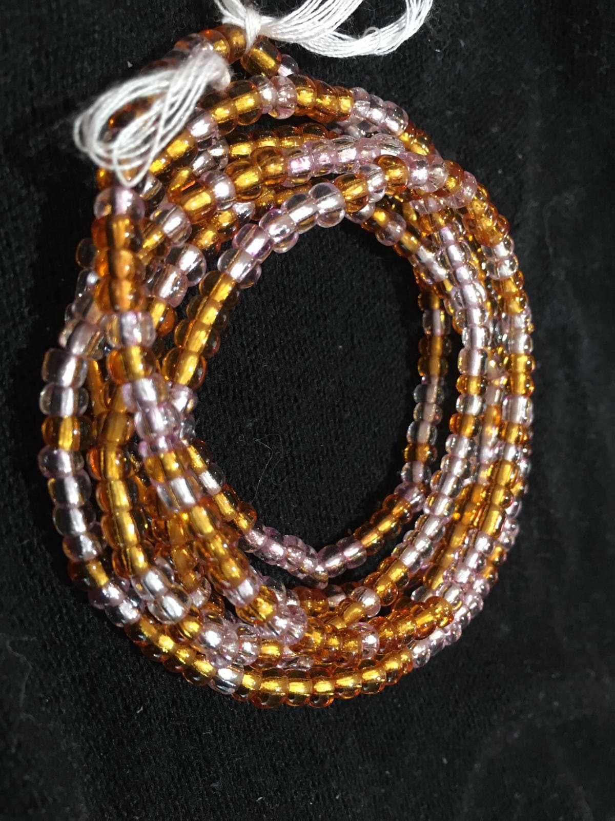 MultiColored African Waist Bead, Belly Beads, Seed Beads, Ghana Waist