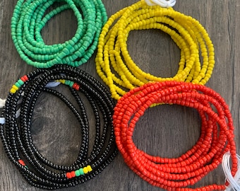 4 Pc Combo set- Waist Bead, Waist Bead, Belly Chain, Beaded Body Jewelry, Handmade waist Accessory, Gift for her, African Waist Bead, Tie On