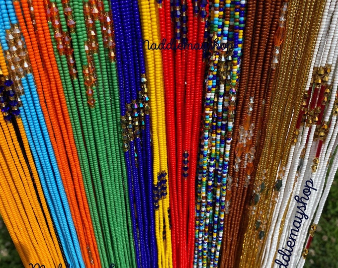 Preciosa waistbeads (made in Czech beads) Waist Beads Wholesale- WaistBeads with crystals-tummy chain, Wholesale WaistBeads- 25 PCs