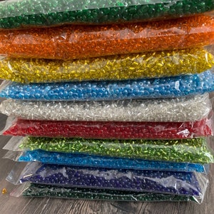 4mm- Size 6/0 Glass Beads, Seed Beads, DIY Jewelry Making Supplies, Mix Colors, Crafting Supplies,  Bulk Jewelry Making Supplies 450 grams