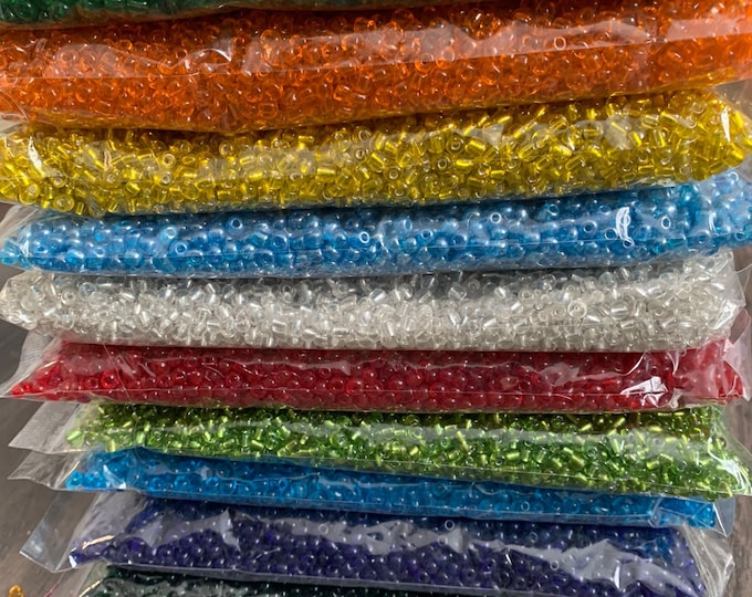 4mm- Size 6/0 Glass Beads, Seed Beads, DIY Jewelry Making Supplies, Mix Colors, Crafting Supplies,  Bulk Jewelry Making Supplies 450 grams