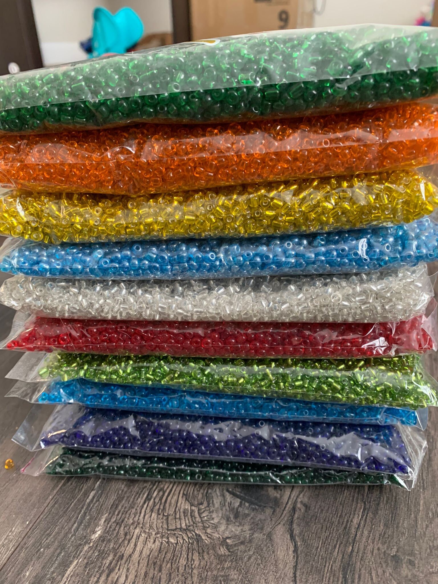 6/0 Bulk Glass Beads, Seed Beads, DIY Jewelry Making Supplies, Assorted  Colors, Crafting Supplies, Bulk Beading Supplies, 450 grams per Pack