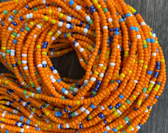 Muli-colored Waist Bead, Waist Bead, Belly Chain, Beaded Body Jewelry, Handmade waist Accessory, Gift for her, African Waist Bead, Tie On