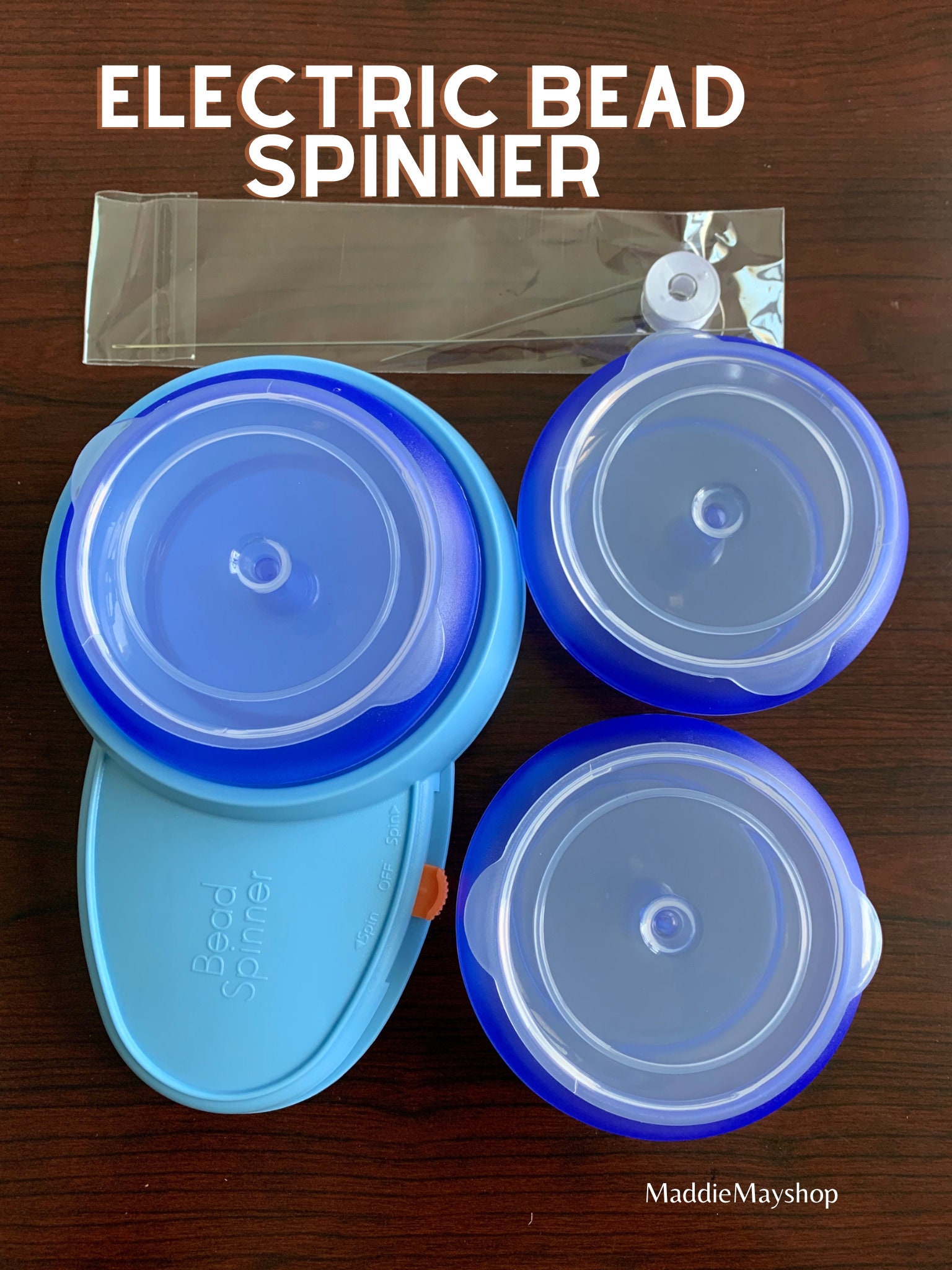 Bead Spinner and 2 Special Needles Bead Stringing Electric With Speed  Adjustment 