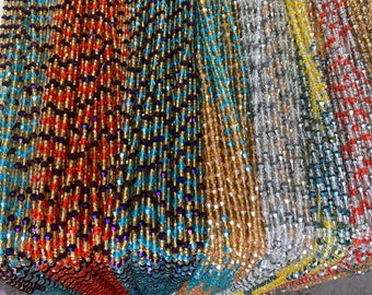 Wholesale Crystal Waist Bead|Adjustable Waist jewelry  | Fashion Accessory | Waist Bead for weightloss | For Resale  |  Tie On | 45-50"