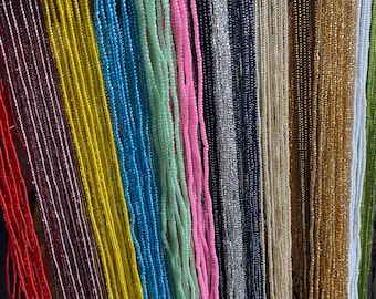 Wholesale Waistbeads | Tie on | African waistbeads | Ghana waist beads | Solid Color | wholesale waist beads |  bulk waist beads | 45”-52”