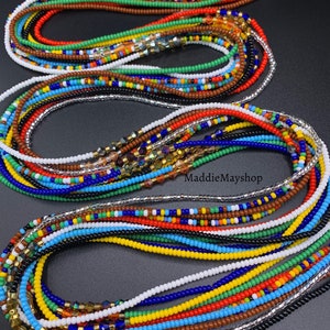 4 Pc Combo set- Waist Bead, Waist Bead, Belly Chain, Beaded Body Jewelry, Handmade waist Accessory, Gift for her, African Waist Bead, Tie On