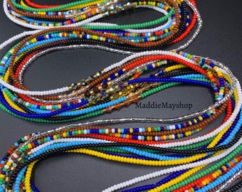 4 Pc Combo set- Waist Bead, Waist Bead, Belly Chain, Beaded Body Jewelry, Handmade waist Accessory, Gift for her, African Waist Bead, Tie On