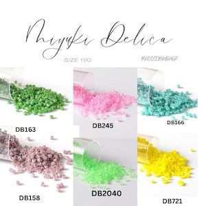 Miyuki Delica, DB721, DB158, DB2040, DB166, DB245, DB163 Delica Perlen, Stickperlen, japanische Rocailles- 5 Gramm