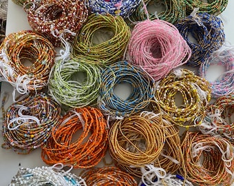 Wholesale Waistbeads, Tie on waist beads, African waistbeads, Ghana waist beads, wholesale waist beads, bulk waist beads, 35”-38”