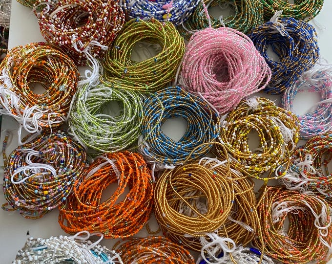 Wholesale Waistbeads, Tie on waist beads, African waistbeads, Ghana waist beads, wholesale waist beads, bulk waist beads, 35”-38”