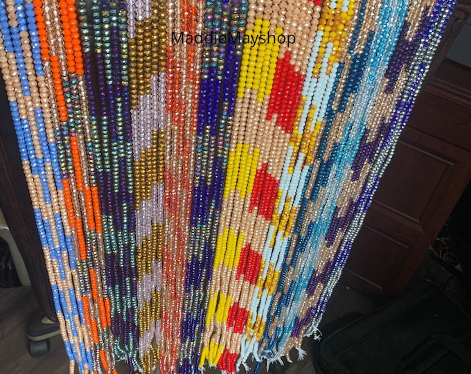 Whole Waistbead, Rondelles waistbeads,  Statement Waistbeads, Waistbeads with Crystals, Luxury Waistbeads, WHOLESALE!