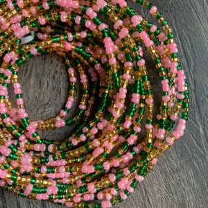 Muli-gekleurde taille kraal, taille kraal, buikketting, kralen lichaamssieraden, handgemaakte taille accessoire, cadeau voor haar, Afrikaanse taille kraal, stropdas op