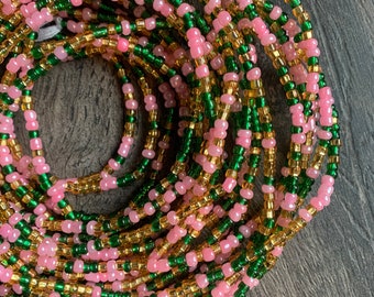Muli-colored Waist Bead, Waist Bead, Belly Chain, Beaded Body Jewelry, Handmade waist Accessory, Gift for her, African Waist Bead, Tie On