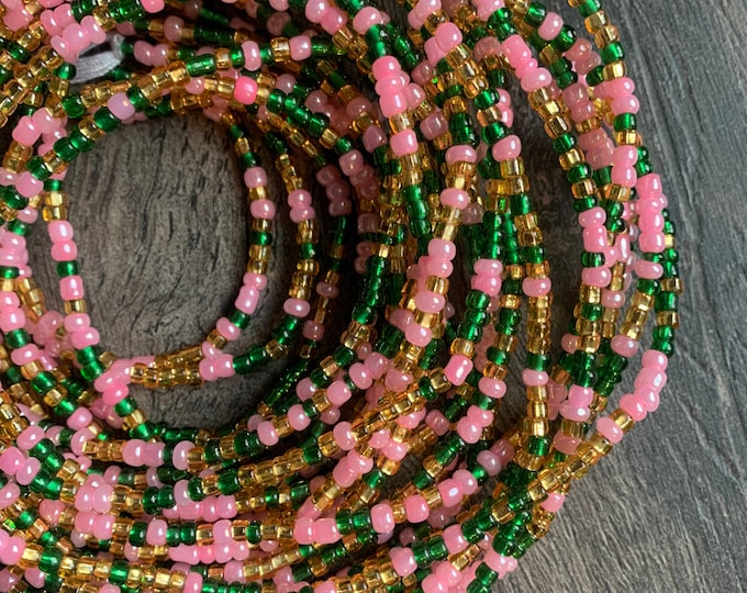 Muli-colored Waist Bead, Waist Bead, Belly Chain, Beaded Body Jewelry, Handmade waist Accessory, Gift for her, African Waist Bead, Tie On